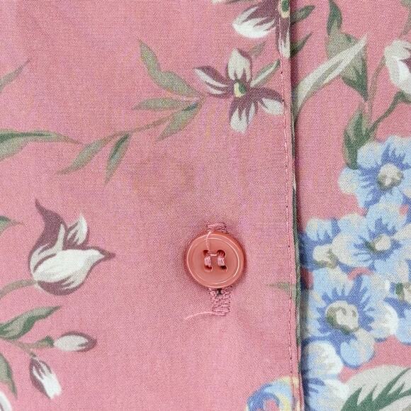 Regina Porter Blush Pink Vintage Floral Button-Down Top Size 6 - Picture 8 of 8